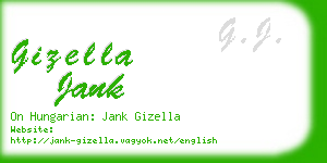 gizella jank business card